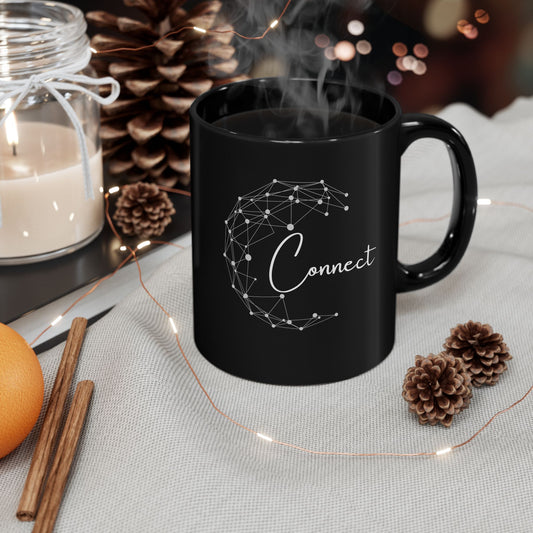 Connect Design Black Mug