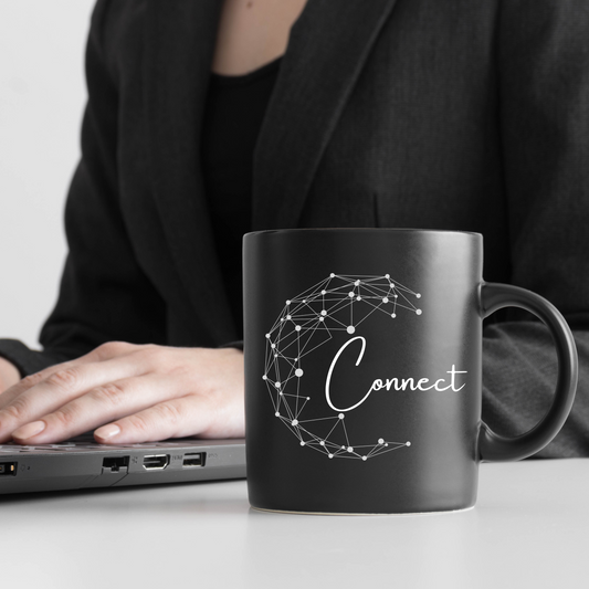 Connect Design Black Mug